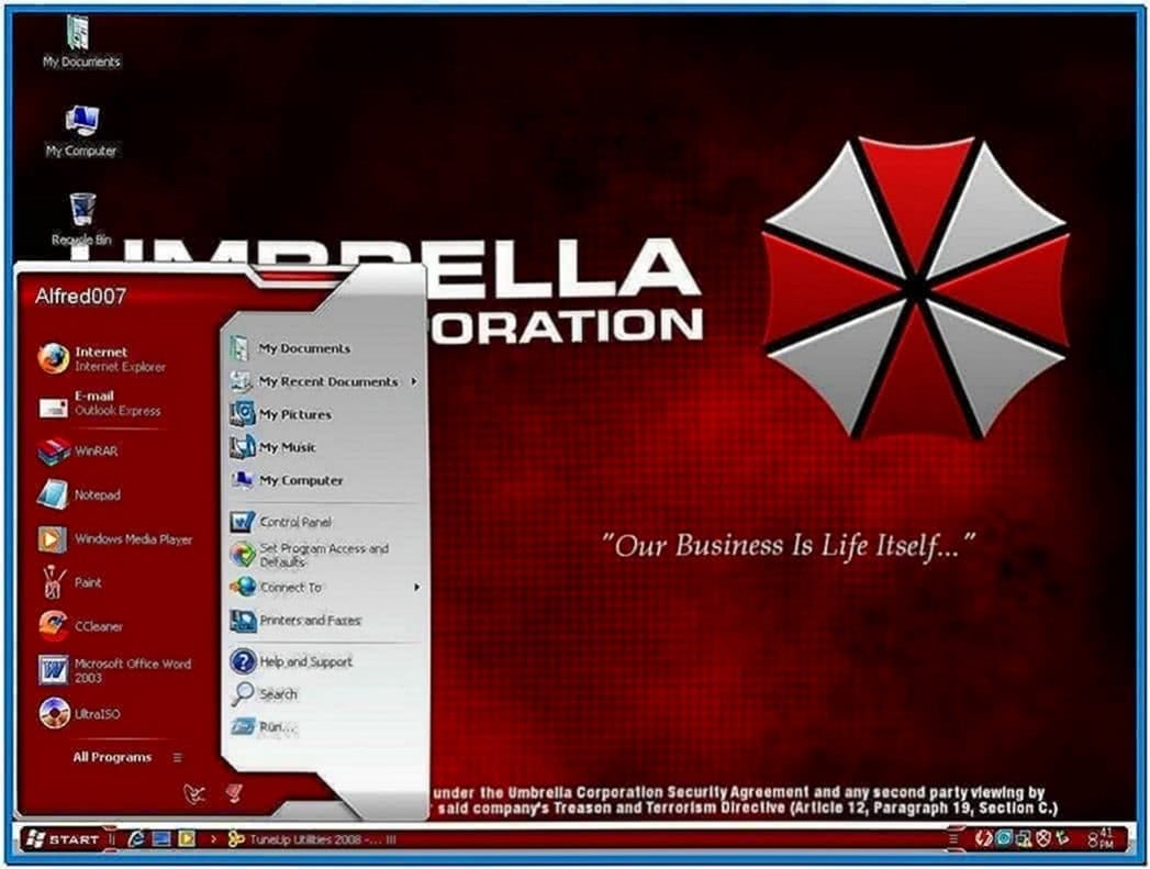 Resident Evil Screensaver Windows XP