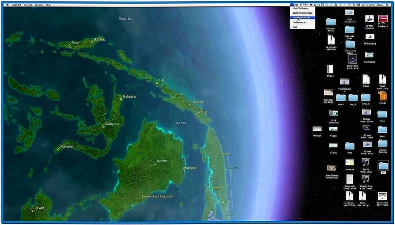 Rotating Earth Screensaver Mac
