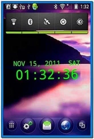 Samsung Galaxy S 2 Screensaver Clock