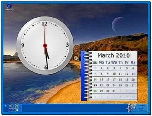 Screensaver Clock Calendar