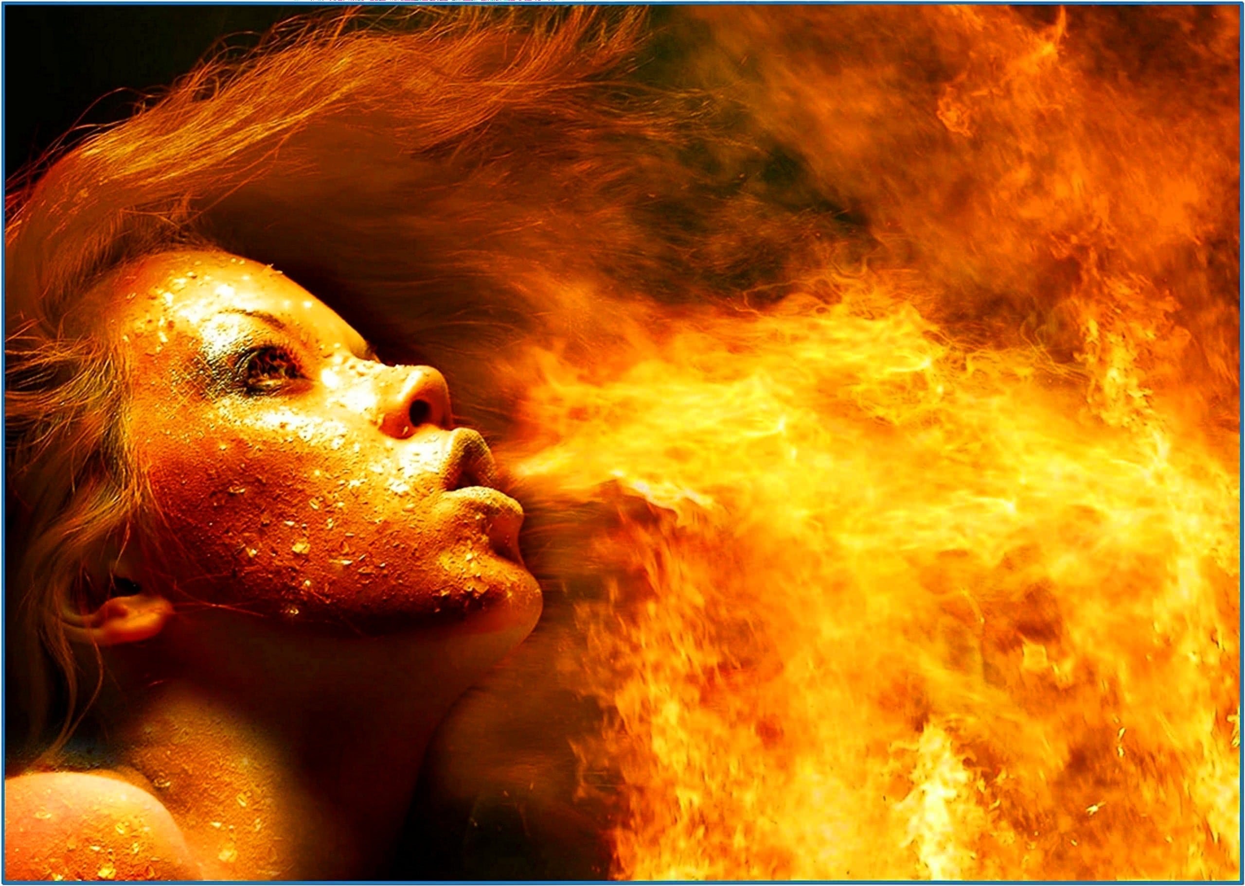 Screensaver Fireplace Flames