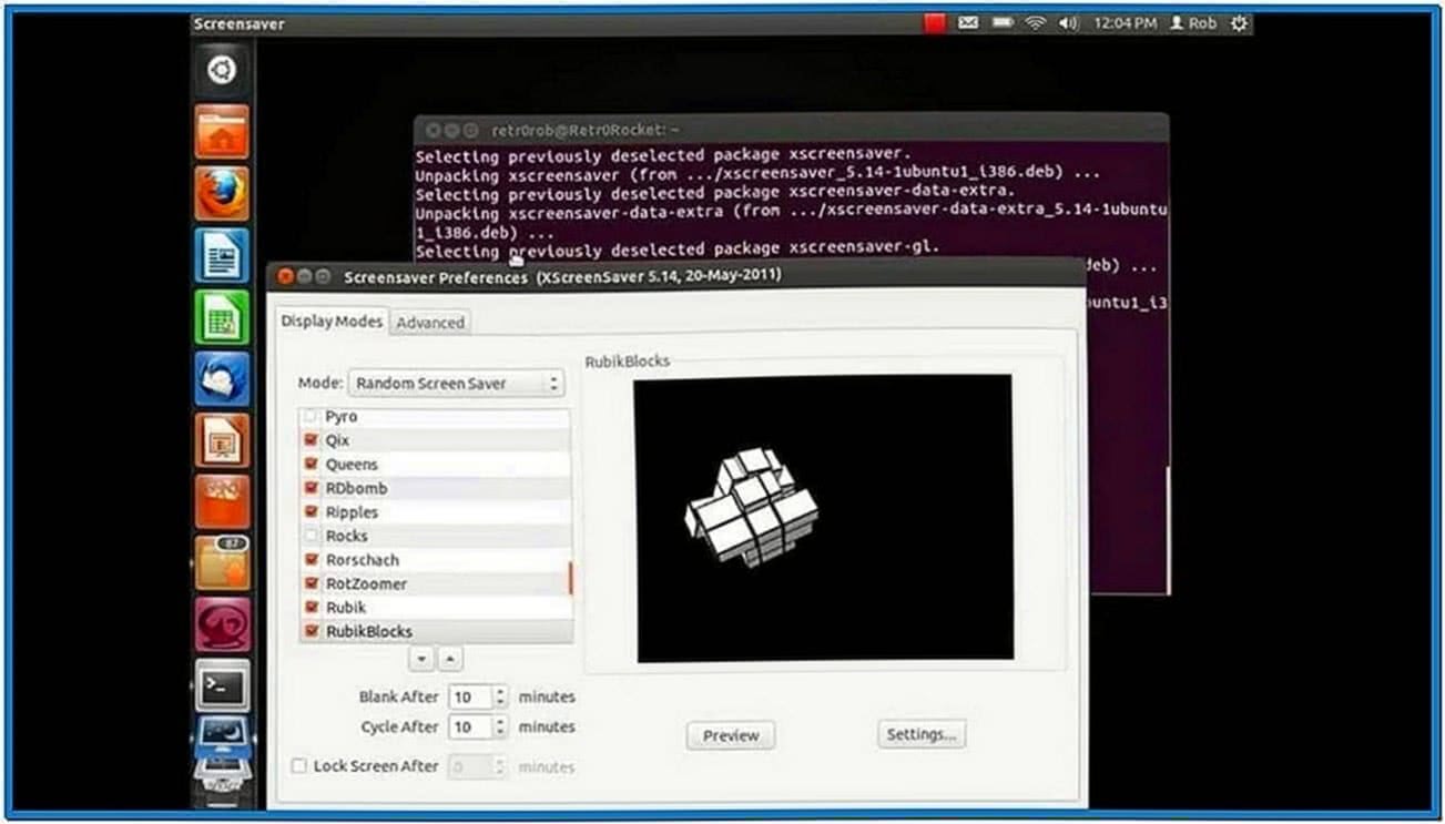 Screensaver Ubuntu 11.10 Slideshow