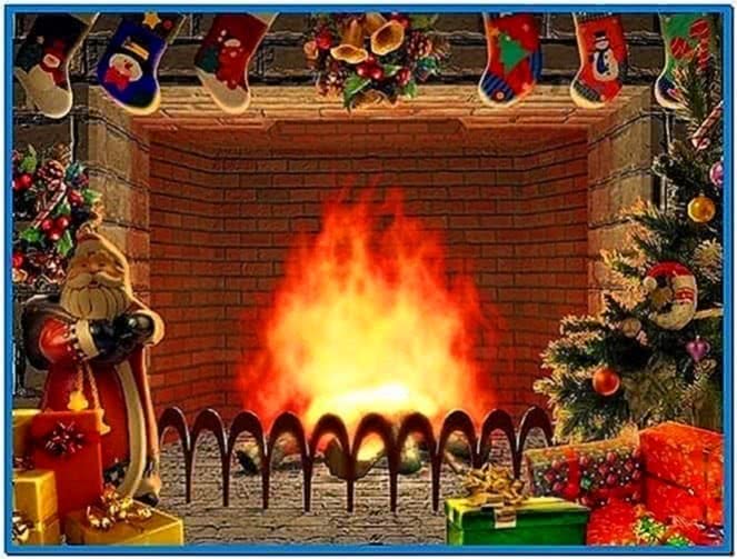 Screensavers Christmas Fireplace