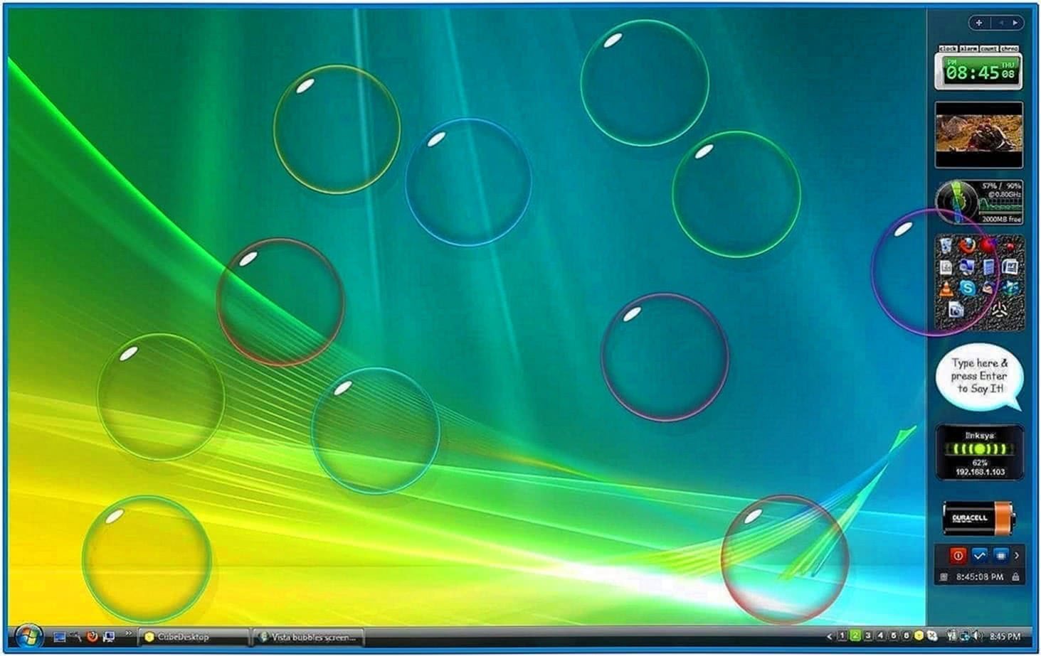 Screensavers Vista Bubbles