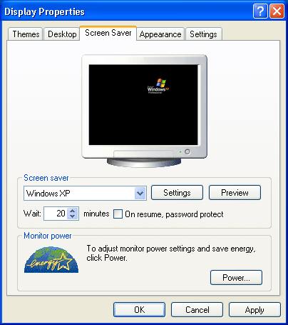 Set Screensaver as Wallpaper Windows XP