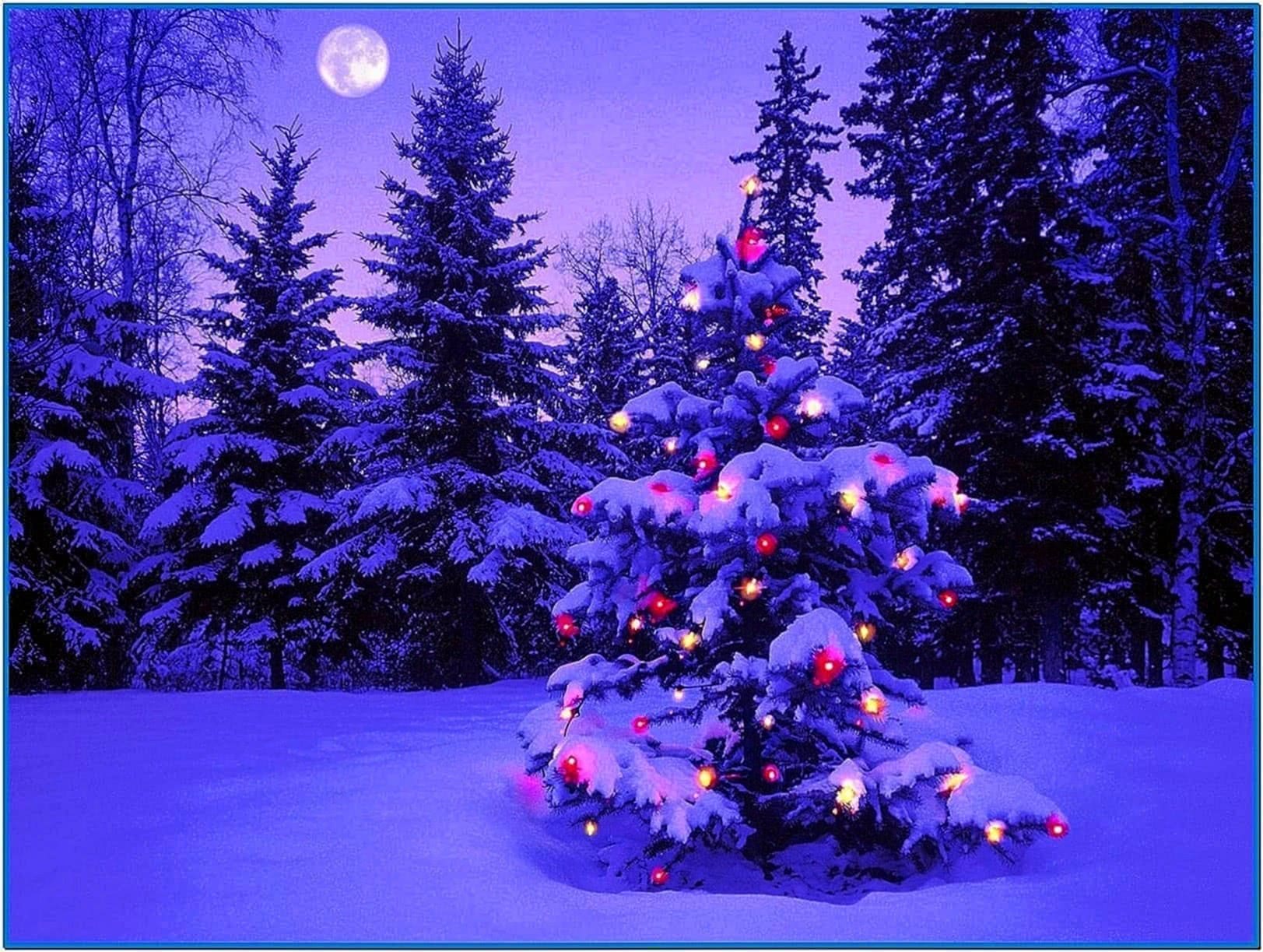 Snowy christmas screensaver - Download free