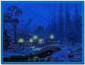 Snowy Cottage Screensaver Full
