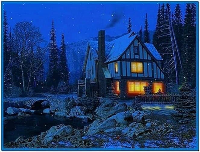 Snowy Cottage Screensaver