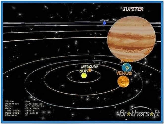 Solar System 3D Screensaver Game