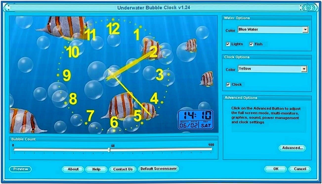 Swimming Fish Background Screensaver