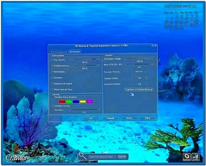 Telecharger Crawler 3D Marine Aquarium Screensaver