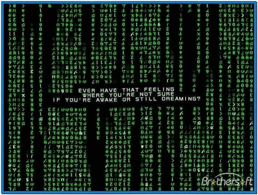 The Matrix Code Screensaver Vista