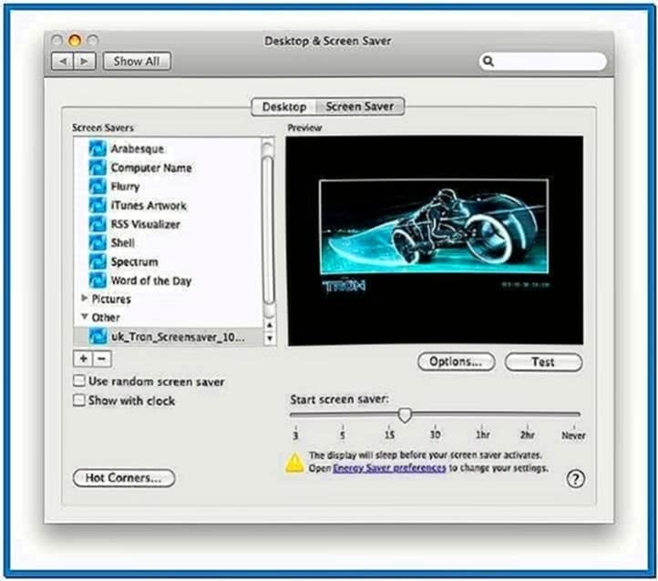 Tron Screensaver Mac OS X