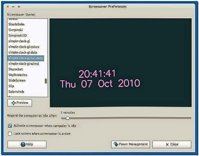 Ubuntu Screensaver Digital Clock