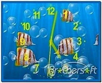 Underwater Clock Bubbles Screensaver 1.23.2