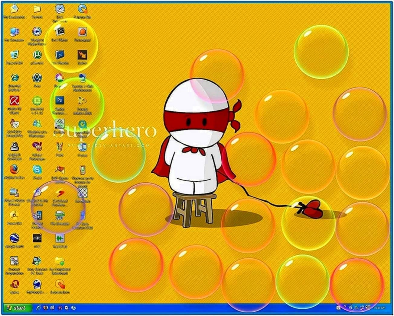 Vista Bubbles Screensaver Windows 7