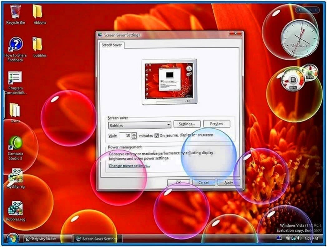 Windows Vista Bubbles Screensaver