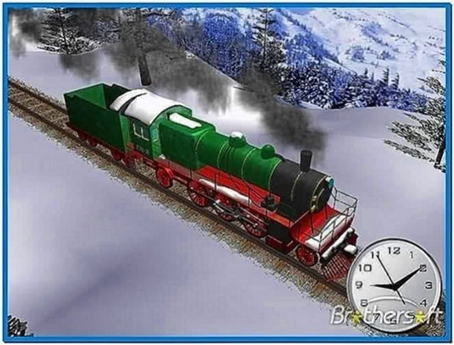 Winter Train 3D Screensaver Windows 7