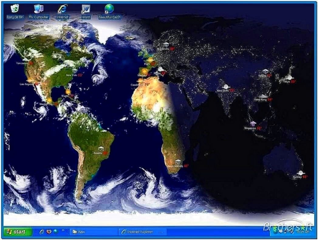 World Clock Desktop Screensaver