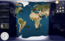 World Clock Map Screensaver