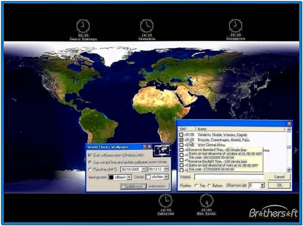 World Clock Screensaver Windows Vista